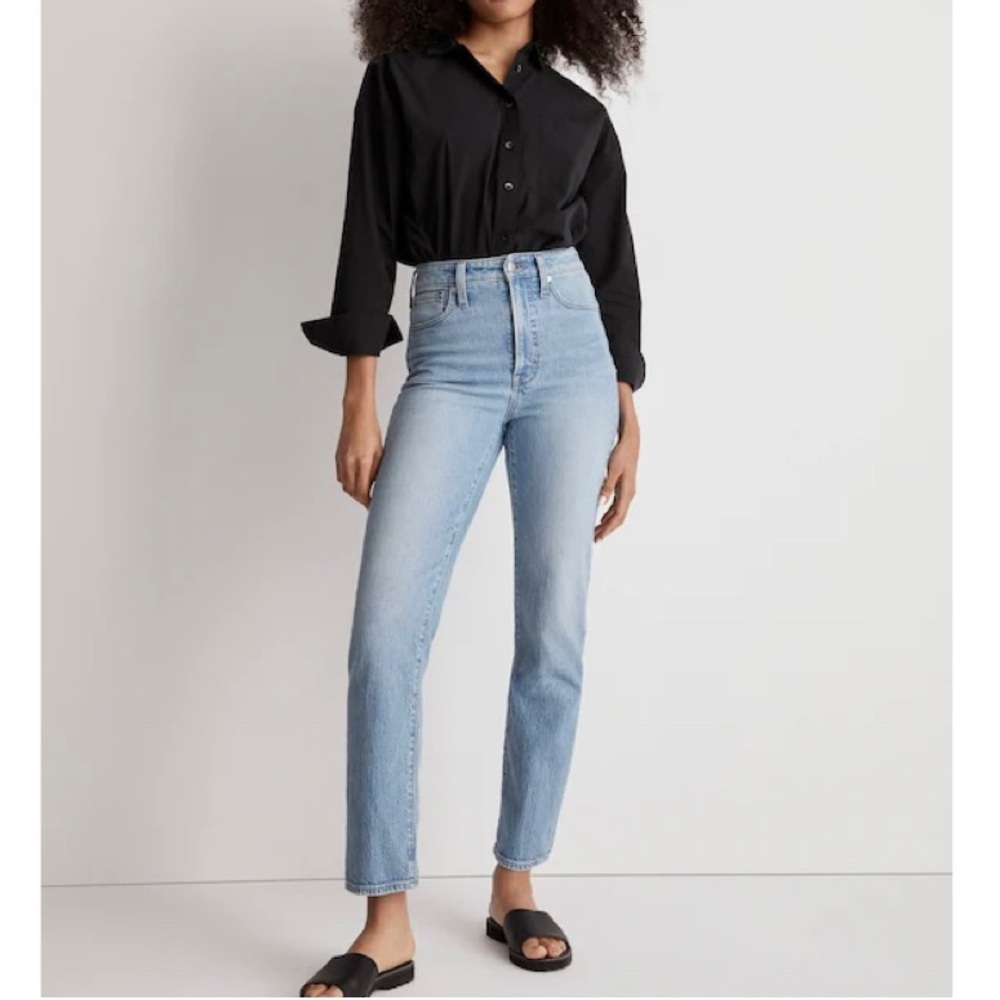 Madewell The Perfect Vintage Straight Jean Light Wash Casual Jeans ND515 Size 23